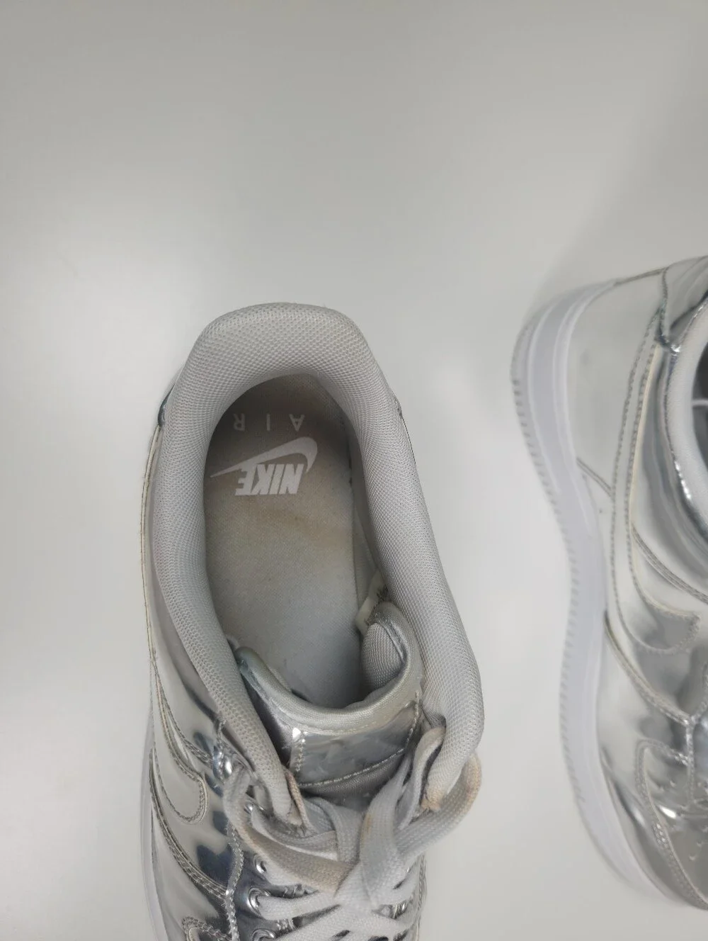 Nike Air Force 1 SP Liquid Metal Chrome Womans 10 | Metallic Silver | Pre-owned